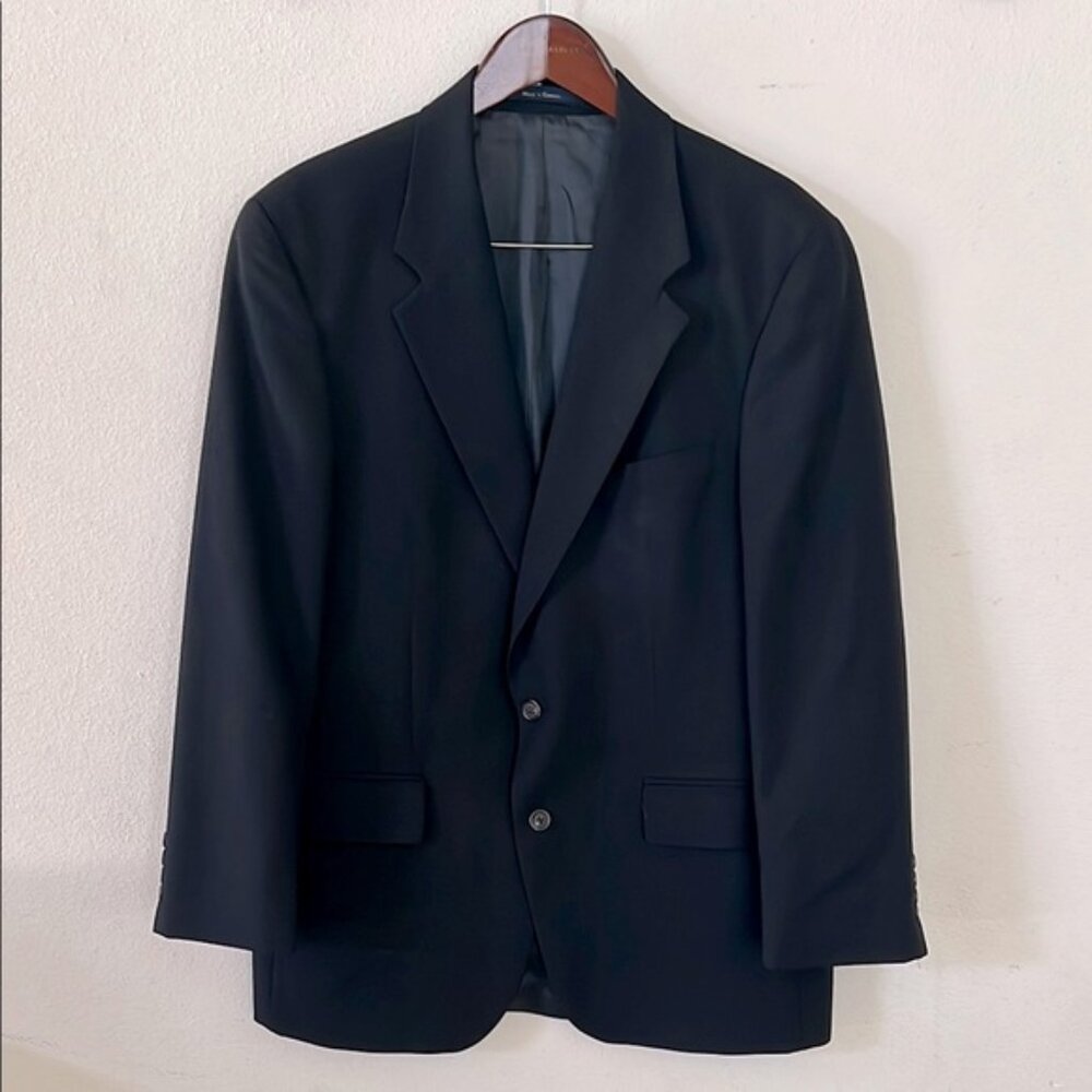 Chaps Ralph Lauren Wool Sport Coat Blazer Blue Men's 42R Formal Business